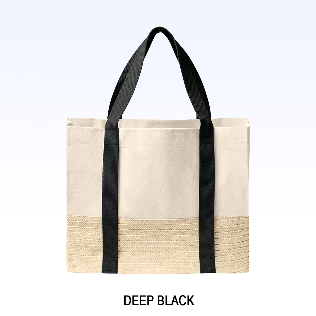 STRAW & CANVAS MARKET TOTE
