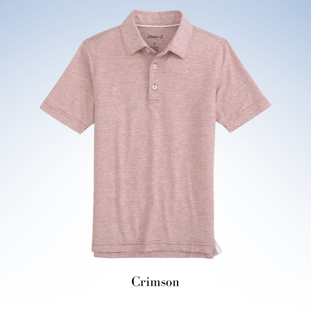JOHNNIE-O PERFORMANCE JERSEY JR. POLO - LYNDONN STRIPE